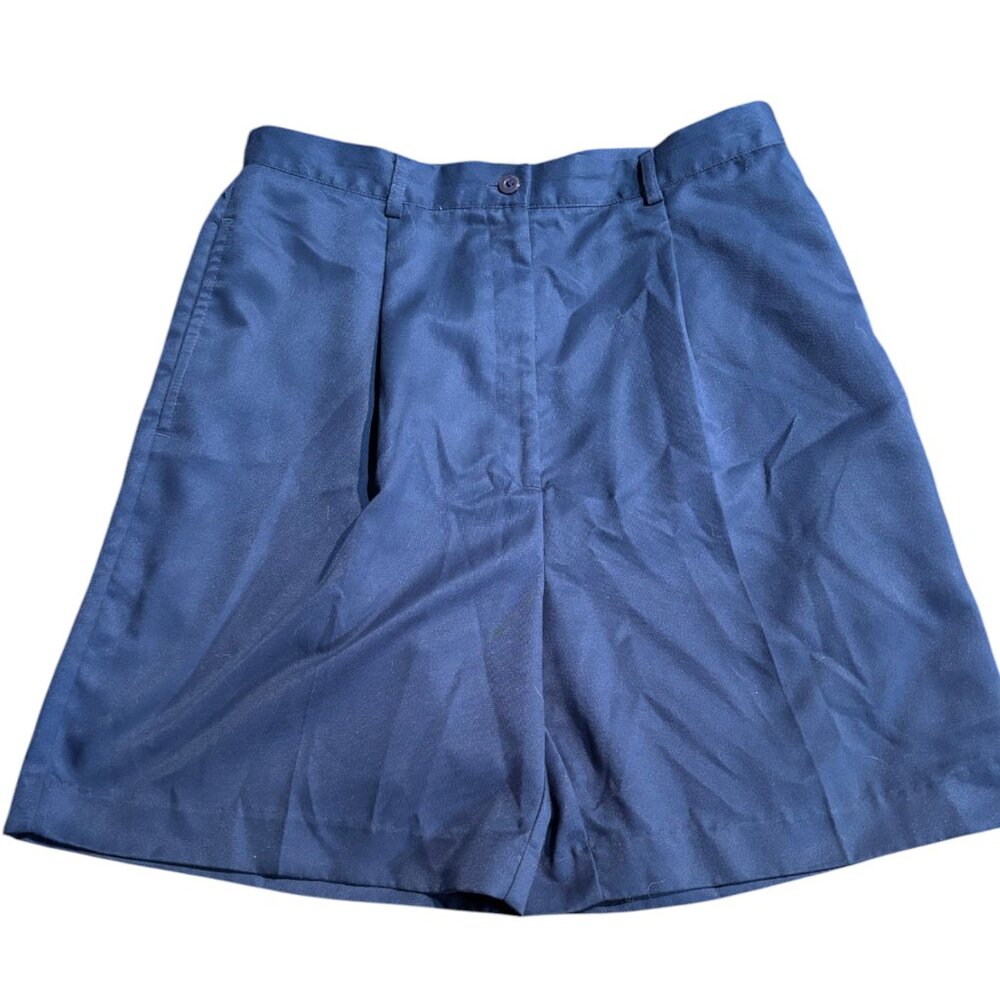 Palmland Club Vintage 80s 90s high waisted pleated baggy blue mom shorts sz 12